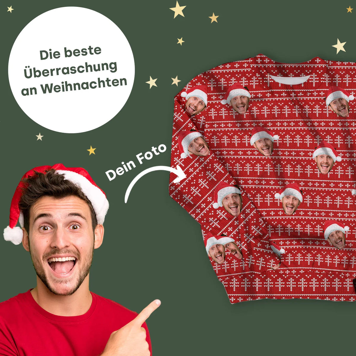 Personalisierter Ugly Christmas Sweater "Scandi"