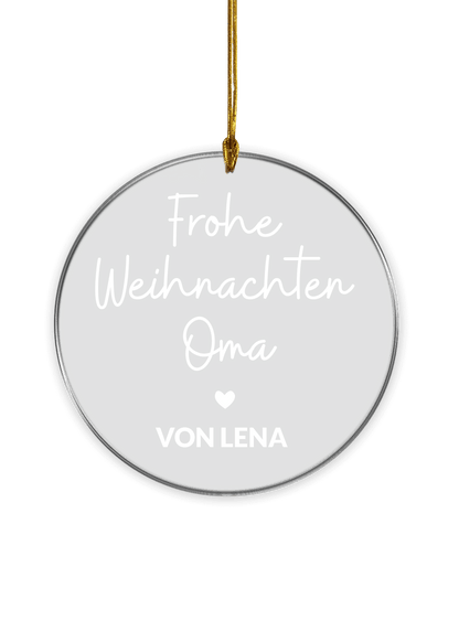 Weihnachtsbaumschmuck ''Dein Text''