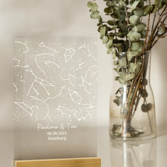 Personalisierte Acryltafel - "Sternenhimmel"