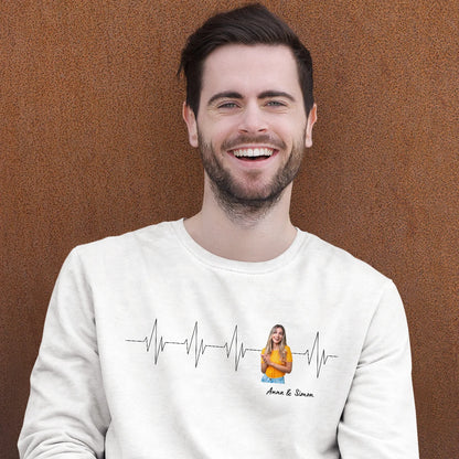 Personalisierter Sweater "Herzschlag Pärchen"
