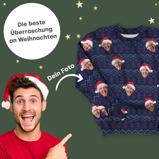 Personalisierter Ugly Christmas Sweater "Tannenbaum"
